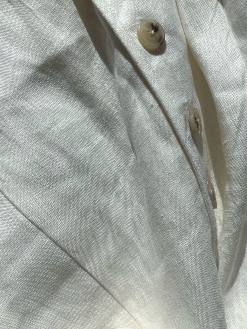 Mara Hoffman Silvana White Hemp Button Front Maxi Dress Size 2 - Picture 6 of 6